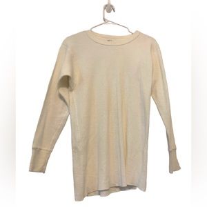 Vintage 1970s Men's Cotton Thermal Waffle Knit Long Sleeve Shirt Size XL